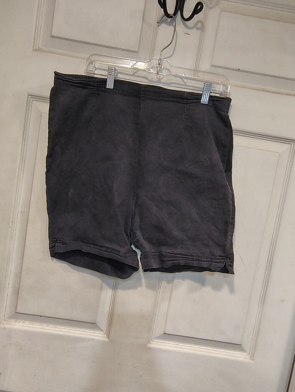 Vintage Faded Glory Stretch Women's Size XL Black Denim Shorts
